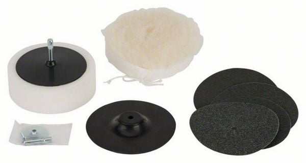 Produktbild: Bosch Accessories 0603004101 Polier-Set S24, 8-teilig, f&uuml;r Bohrmaschinen 1St.