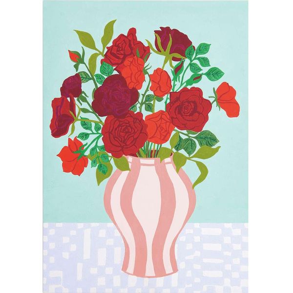 Produktbild: Malen nach Zahlen Set, rote Rosen, 26 x 37 cm,, Inh