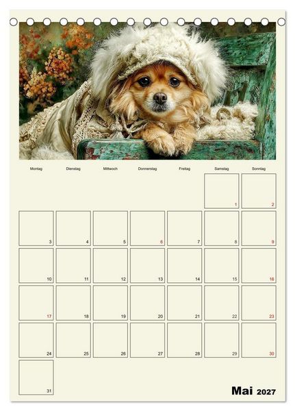 Produktbild: Schnuten im Herbstlicht. Kleine Hunde in stillen Momenten (Tischkalender 2027 DIN A5 hoch), CALVENDO Monatskalender