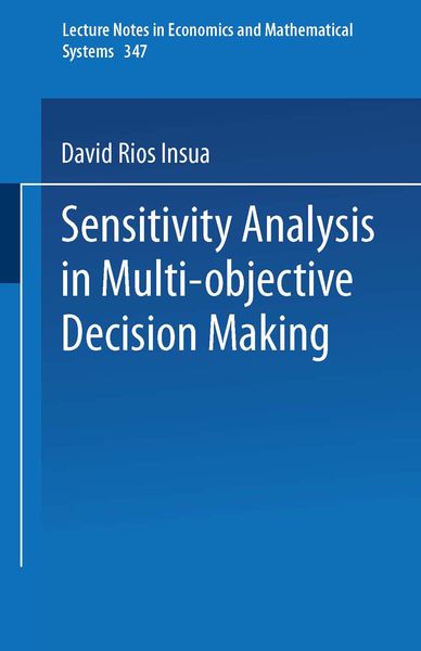 Produktbild: Sensitivity Analysis in Multi-objective Decision Making