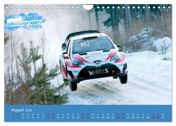 Produktbild: WRC Schweden White Open 2026 (Wandkalender 2026 DIN A4 quer), CALVENDO Monatskalender