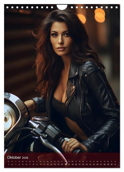Produktbild: Bikes and Girls: Sexy M&auml;dels auf hei&szlig;en Mottorr&auml;dern (Wandkalender 2026 DIN A4 hoch), CALVENDO Monatskalender
