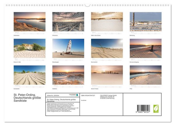 Produktbild: St. Peter-Ording. Deutschlands gr&ouml;&szlig;te Sandkiste (hochwertiger Premium Wandkalender 2026 DIN A2 quer), Kunstdruck in Hochglanz