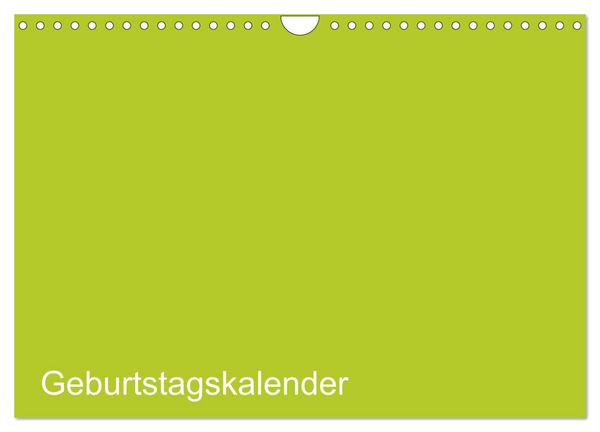 Produktbild: Bastel-Geburtstagskalender gr&uuml;n / Geburtstagskalender (Wandkalender 2026 DIN A4 quer), CALVENDO Monatskalender
