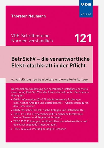 Produktbild: BetrSichV &ndash; die verantwortliche Elektrofachkraft in der Pflicht