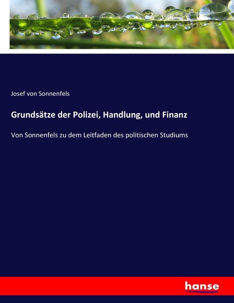 Produktbild: Grunds&auml;tze der Polizei, Handlung, und Finanz