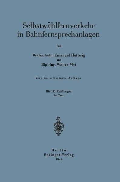 Produktbild: Selbstw&auml;hlfernverkehr in Bahnfernsprechanlagen