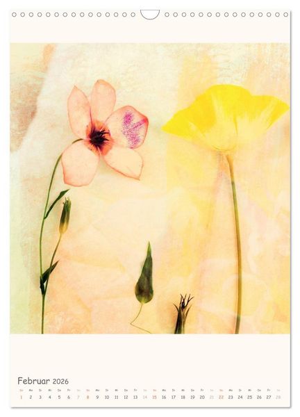 Produktbild: Blumige Fotomalerei (Wandkalender 2026 DIN A3 hoch), CALVENDO Monatskalender