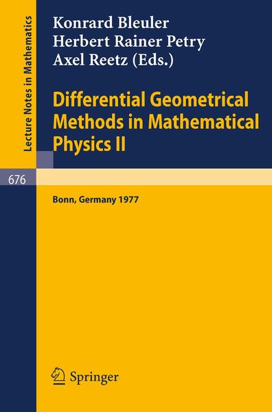 Produktbild: Differential Geometrical Methods in Mathematical Physics II