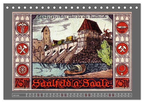 Produktbild: Gru&szlig; aus Saalfeld an der Saale (Tischkalender 2026 DIN A5 quer), CALVENDO Monatskalender