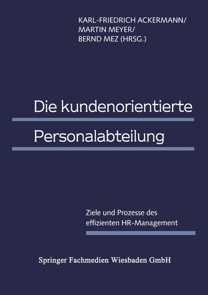 Produktbild: Die kundenorientierte Personalabteilung