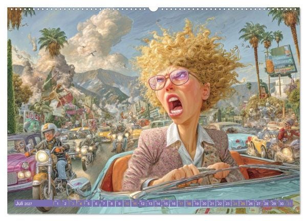 Produktbild: Verkehrschaos - Wahnsinn trifft Humor (Wandkalender 2027 DIN A2 quer), CALVENDO Monatskalender