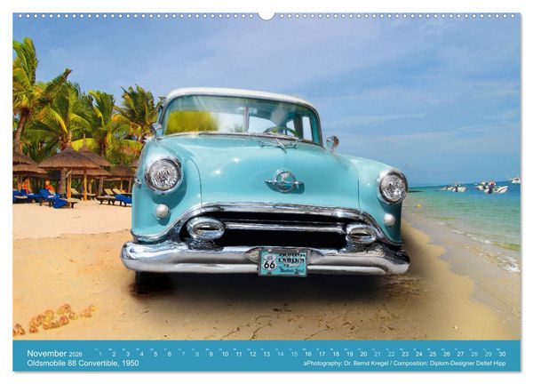 Produktbild: Oldtimer auf 5 Kontinenten (Wandkalender 2026 DIN A2 quer), CALVENDO Monatskalender