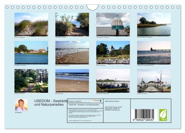 Produktbild: USEDOM - Seeb&auml;der und Naturparadies (Wandkalender 2026 DIN A4 quer), CALVENDO Monatskalender