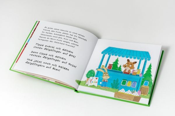 Produktbild: Such den Osterhasen. Ein Oster-Mitmachbuch. Zum Sch&uuml;tteln, Schaukeln, Pusten, Klopfen und sehen, was dann passiert. Von 2 bis 4 Jahren