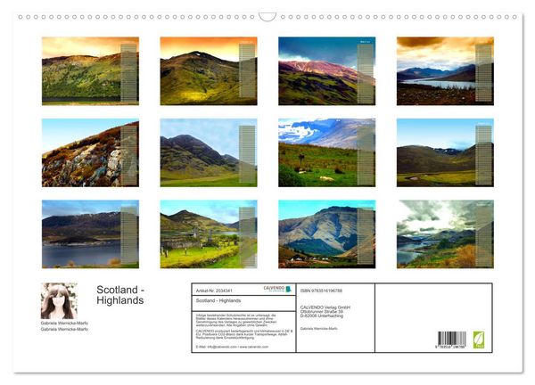 Produktbild: Scotland - Highlands (Wandkalender 2026 DIN A2 quer), CALVENDO Monatskalender
