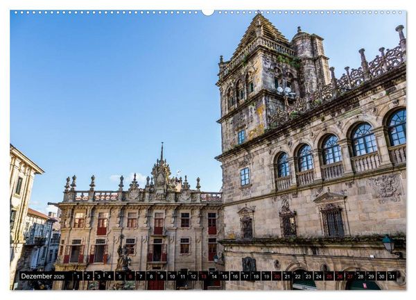 Produktbild: Santiago de Compostela - Ziel einer Pilgerreise (hochwertiger Premium Wandkalender 2026 DIN A2 quer), Kunstdruck in Hochglanz