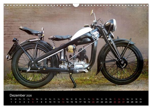 Produktbild: Motorrad Oldtimer (Wandkalender 2026 DIN A3 quer), CALVENDO Monatskalender