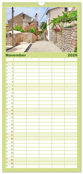 Produktbild: Familienplaner 2026 - Die Insel Cres - Raue Sch&ouml;nheit in Kroatien mit 5 Spalten (Wandkalender, 21 x 45 cm) CALVENDO