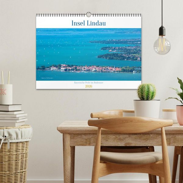 Produktbild: Insel Lindau - Bayerische Perle im Bodensee (Wandkalender 2026 DIN A3 quer), CALVENDO Monatskalender