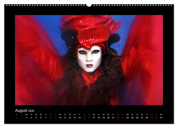 Produktbild: Venezianischer Karneval (hochwertiger Premium Wandkalender 2026 DIN A2 quer), Kunstdruck in Hochglanz