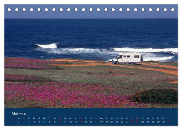 Produktbild: Wohnmobil-Reisen (Tischkalender 2026 DIN A5 quer), CALVENDO Monatskalender