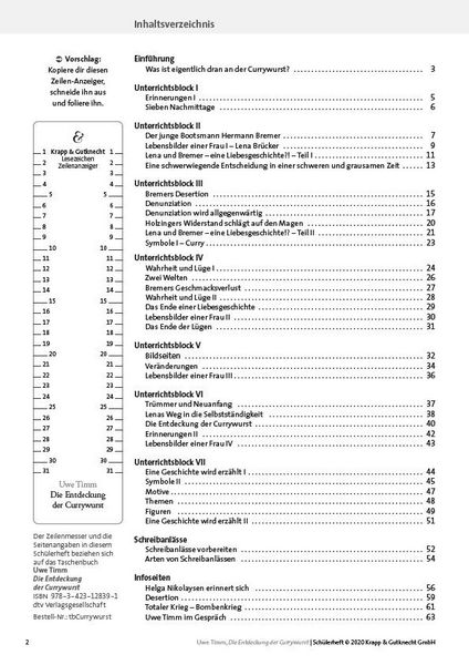 Produktbild: Die Entdeckung der Currywurst &ndash; Uwe Timm &ndash; Sch&uuml;lerheft