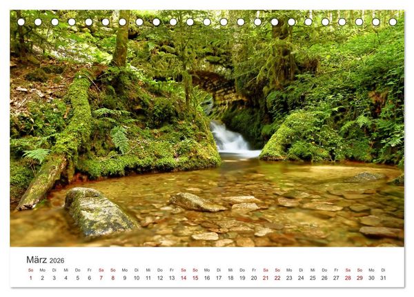 Produktbild: Wasser bewegt - Wasserf&auml;lle und Stromschnellen (Tischkalender 2026 DIN A5 quer), CALVENDO Monatskalender