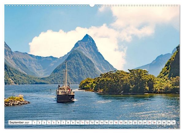 Produktbild: Neuseeland - Land der Kontraste (Wandkalender 2027 DIN A2 quer), CALVENDO Monatskalender
