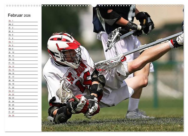 Produktbild: Teamsport Lacrosse - Face-off (Wandkalender 2026 DIN A2 quer), CALVENDO Monatskalender