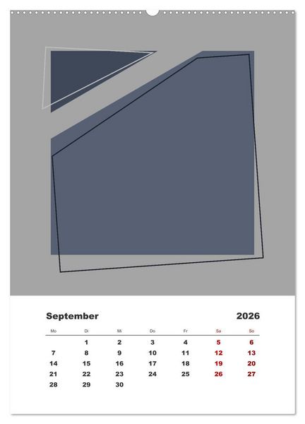 Produktbild: GeoArt - geometrische Formen (hochwertiger Premium Wandkalender 2026 DIN A2 hoch), Kunstdruck in Hochglanz
