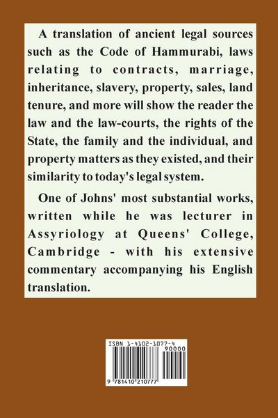 Produktbild: Babylonian and Assyrian Laws, Contracts and Letters