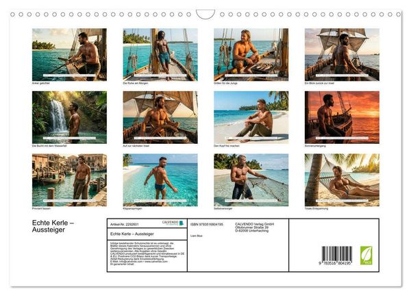 Produktbild: Echte Kerle &ndash; Aussteiger (Wandkalender 2027 DIN A3 quer), CALVENDO Monatskalender