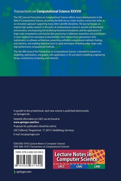 Produktbild: Transactions on Computational Science XXXVIII