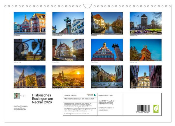 Produktbild: Historisches Esslingen am Neckar 2026 (Wandkalender 2026 DIN A3 quer), CALVENDO Monatskalender