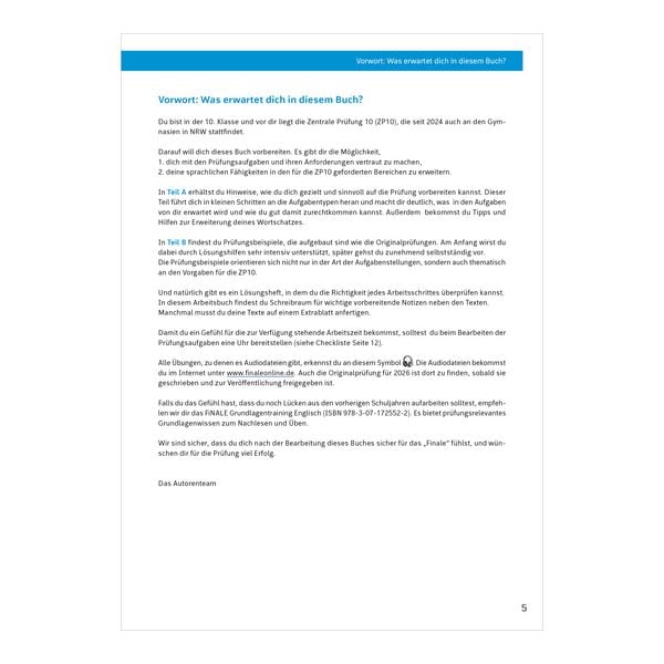 Produktbild: FiNALE - Pr&uuml;fungstraining Zentrale Pr&uuml;fungen 10 Gymnasium Nordrhein-Westfalen