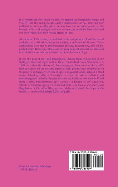 Produktbild: Biologic Effects of Light 1998