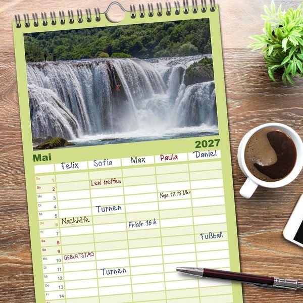 Produktbild: Familienplaner 2027 - Faszination Bosnien-Herzegowina mit 5 Spalten (Wandkalender, 21 x 45 cm) CALVENDO