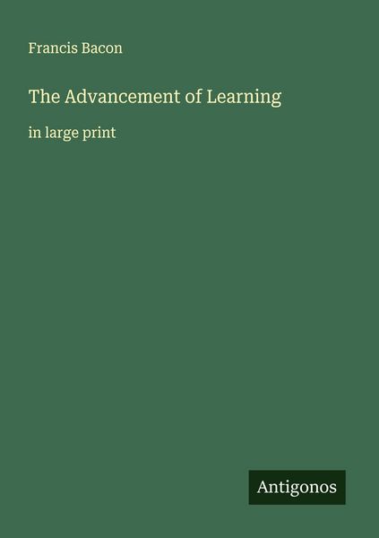 Produktbild: The Advancement of Learning