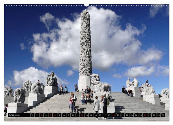 Produktbild: Vigeland Skulpturen Park Oslo (Wandkalender 2026 DIN A2 quer), CALVENDO Monatskalender