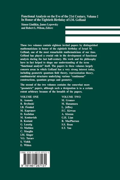 Produktbild: Functional Analysis on the Eve of the 21st Century