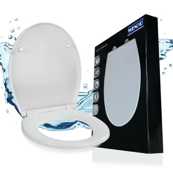 Produktbild: WC Sitz Mod. Vorno Neo Wei&szlig;, Toilettendeckel mit Absenkautomatik