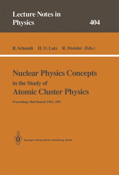 Produktbild: Nuclear Physics Concepts in the Study of Atomic Cluster Physics