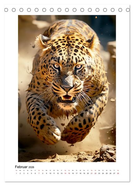 Produktbild: Highspeed Tiere (Tischkalender 2026 DIN A5 hoch), CALVENDO Monatskalender