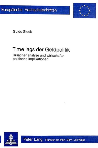 Produktbild: Time lags der Geldpolitik
