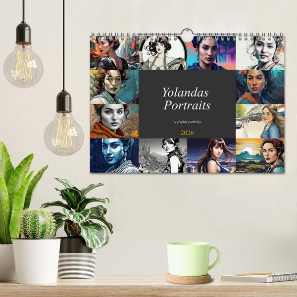 Produktbild: Yolanda's portraits, a graphic portfolio (Wall Calendar 2026 DIN A4 landscape), CALVENDO 12 Month Wall Calendar