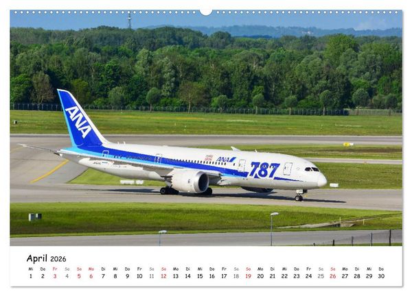 Produktbild: Airliner in M&uuml;nchen / 2026 (Wandkalender 2026 DIN A2 quer), CALVENDO Monatskalender