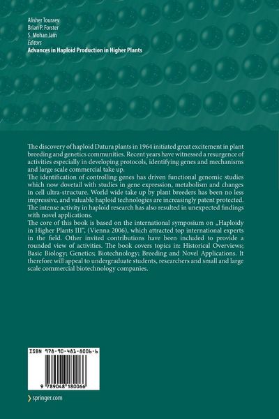 Produktbild: Advances in Haploid Production in Higher Plants