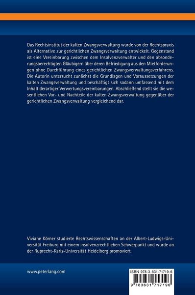 Produktbild: Die kalte Zwangsverwaltung