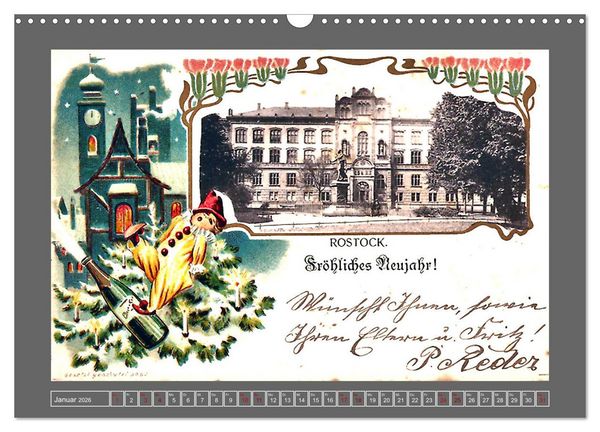 Produktbild: Gru&szlig; aus Rostock (Wandkalender 2026 DIN A3 quer), CALVENDO Monatskalender